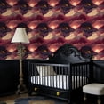 thumbnail image 4 of Boho Peel and Stick Wallpaper Whimsical Sky Golden Crescent Moon Swirling Clouds Wall Mural 17.7in x 9.8ft Self Adhesive Removable Wall Paper Contact Paper for Nursery Bedroom Cabinets, 4 of 8