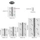 thumbnail image 5 of Acero inoxidable Bisagras Bisagras para muebles Conectores de bisagras con tornillos para muebles del hogar Herrajes Protectores de gabinetes Cajón de puerta 44*32 mm 18 piezas, 5 of 5
