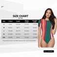 thumbnail image 5 of Uemuo Vertical Stripes Pattern Women's One Piece Short Sleeve Swimsuit Rash Guard Surfing Modest Quick-drying Swimsuit Beach Essentials-XX-Large, 5 of 9