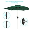 thumbnail image 2 of CHYVARY 7.5 FT Patio Outdoor Shade Table Market Umbrella with Tilt Button for Deck, Garden and Pool, Dark Green, 2 of 8
