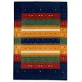 thumbnail image 3 of EORC Navy Hand Knotted Wool Transitional Traditional Knot Rug, 9' x 12'-Color:Navy,Material:Wool, 3 of 6