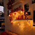 thumbnail image 3 of Cadena de luces LED de alambre para exteriores con 10 luces LED de 4 metros y bombilla de árbol de arce para decoración de linterna exterior para Halloween y Acción de Gracias, 3 of 8