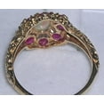 thumbnail image 5 of LBG British Made 9k Yellow Gold Real Genuine Opal & Ruby Womens Statement Ring - 33 size options - Size 5.75, 5 of 6