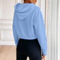 thumbnail image 4 of Womens Zip Up Hoodies Cropped Jackets Fall Clothes 2026 Casual Lightweight Long Sleeve Cropped Sweatshirt(Light Blue,M), 4 of 6