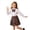 Coffee, variant on RTKFRFLM Girls Back to School Pleated Skirt Academy Style High Waisted Uniform Tennis Skater Short Skirt 3-8 Years