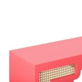 thumbnail image 3 of Suzie Coral Pink & Rattan Console Table, 3 of 6