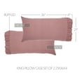 thumbnail image 5 of VHC Brands Pip Vinestar Ruffled King Pillow Case Set of 2 21x40+4, Cotton Pillow Case, Country Covers for Pillows, Pip Vinestar Collection, Rectangle 21x44, Burgundy, 5 of 5