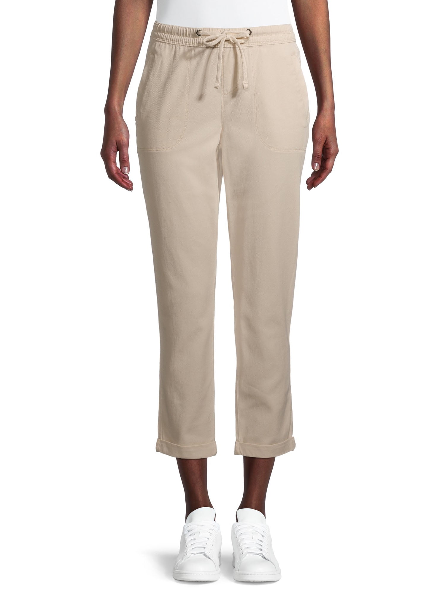 Time and Tru Women's Stretch Twill Joggers - Walmart.com