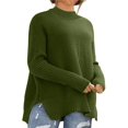 thumbnail image 1 of Jersey Eytino para mujer, talla grande, cuello redondo, color verde, 2 unidades, 1 of 6