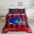 thumbnail image 2 of Erosebridal Sports City Bedding King Comforter Set,American Football Down Comforter,West New York Bedding Sets King with Comforter For Boys Kids,Super Cozy Room Decoration Reversible,3 Pieces, 2 of 7