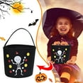 Halloween Candy Bag Pumpkin Candy Bucket Hand Basket (Black Model 2