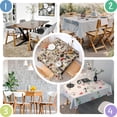 thumbnail image 4 of Brown Mushroom Line Light Pattern Square Tablecloth,Waterproof Square Table Cover,Wipeable Spillproof Washable Table Cover for Home Kitchen Party Decor 60"x60"(152x152cm), 4 of 6