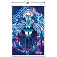 thumbnail image 3 of Hatsune Miku - Flowers Wall Poster with Wooden Magnetic Frame, 22.375" x 34", 3 of 3