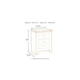 thumbnail image 2 of Benjara Zoey Nightstand w 2 Drawers, USB Port, Rustic Brown Plank Details, 2 of 5