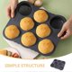 thumbnail image 4 of French Toast Bread Baking Tray Perforated Silicone 8-Cavity Hamburger Bun Baking Mold, 4 of 4