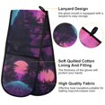 thumbnail image 2 of Yayeee Double Oven Mitt Kitchen Heat Resistant Baking 35" x7" Quilted Glove, Night Neon Road, 2 of 6