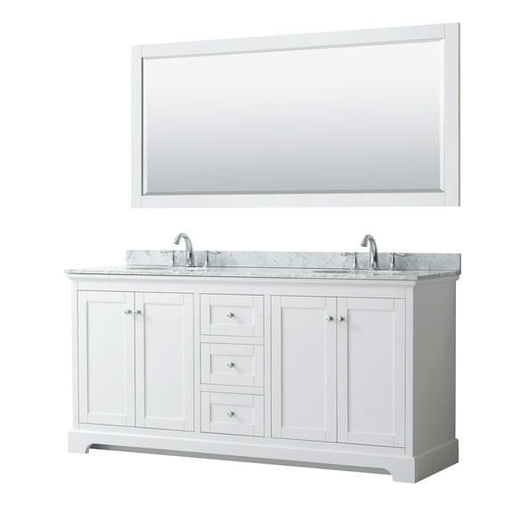 Wyndham Collection Wcv232372dcmunom70 Avery 72" Free Standing Double Basin Vanity Set -