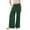 Green, variant on Charella Womens Linen Pants Wide Leg Elastic Waist Casual Loose Drawstring Trousers Solid Color Pants (XL, Pink)