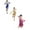 Blue 1PCS & Gold 1PCS & Hot Pink 1PCS, variant on LUOGENLI 2 Pack Girls Party Dancewear Ballroom Dance Dress Girl's Sequined Fringe Latin Practice Dresses + Sleeves Fourth of July Dresses for Girls 110