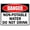 Warning Sign 6, variant on Danger Sign Hot Work Permit Required Beyond - 8"x12" Aluminum Tin Wall Decor for Home Coffee Bar