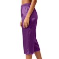 thumbnail image 4 of IMENGL Women's Casual Cropped Pants Loose Satin Pajamas Loungewear Sleep Elastic Waist Silky Bottoms Trousers Soft Wide Leg Pant for Womens,M-XXXL, 4 of 5