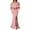 Pink, variant on IROINNID Wedding Guest Dresses for Women Homecoming Party Color Long Dress Off Shoulder Split V-Neck Dress Trendy Formal Dress,Pink