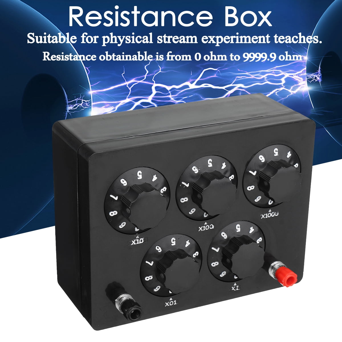 0-9999.9 Ohm Variable Decade Resistor Resistance Box Physical Teaching T slGLU 