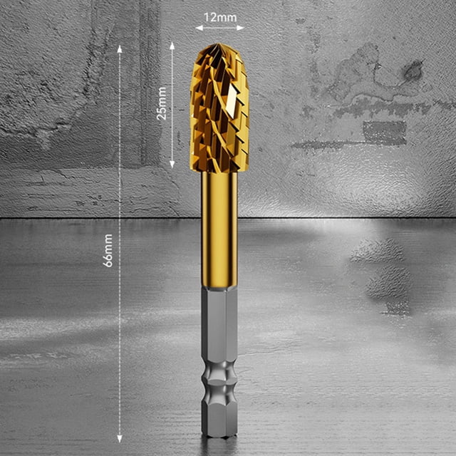 Rotary Burr Cutter Rotary File Hex Shank for Engraving Milling Cutter Drill Bit H