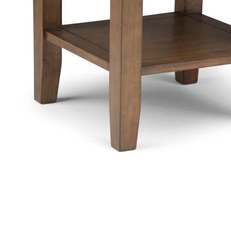 Simpli Home - Redmond Square Rustic Wood 1-Drawer End Table - Distressed Gray