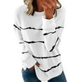 thumbnail image 2 of Babysbule Tops for Women Stylish Woman Long Sleeve T-Shirt Summer Printing Loose Blouse Tops, 2 of 6