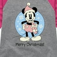 thumbnail image 3 of Disney - Mickey Merry Christmas - Toddler & Youth Girls Raglan Graphic T-Shirt, 3 of 5