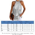 thumbnail image 2 of Camisetas De Verano Camisetas de verano para mujer Blusas sin mangas con cuello halter brillante elegante (Plata XXL) Ygjytge para Mujer Plata T XL, 2 of 9