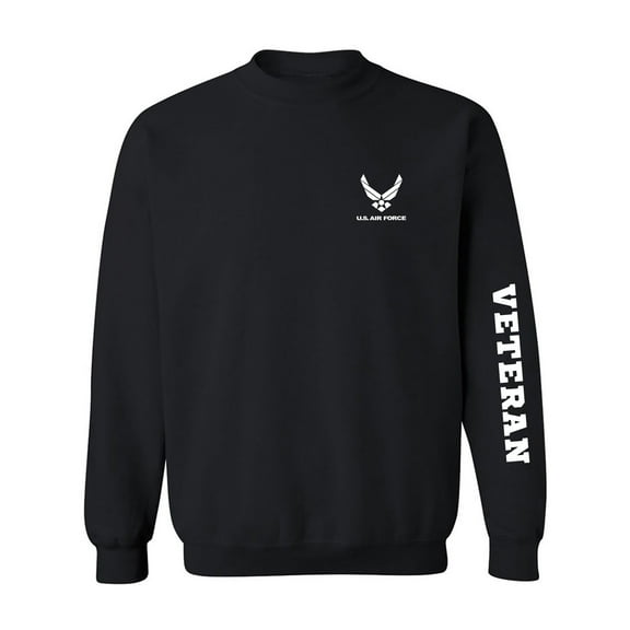 Air Force "Veteran" White Sleeve Print Crewneck Sweatshirt