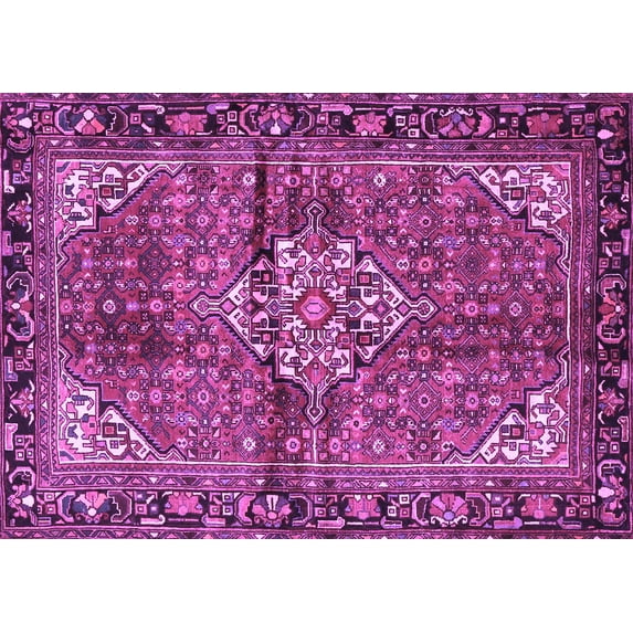 Ahgly Company Indoor Rectangle Persian Purple Traditional Area Rugs, 7' x 9'