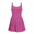 thumbnail image 2 of Prolriy Summer Dresses for Women 2025 Women's Workout Athletic Romper Tennis Dress Sleeveless Sportswear in Summer Dress Fitness Suit Built in Shorts Womens Summer Dresses Hot Pink XL, 2 of 5