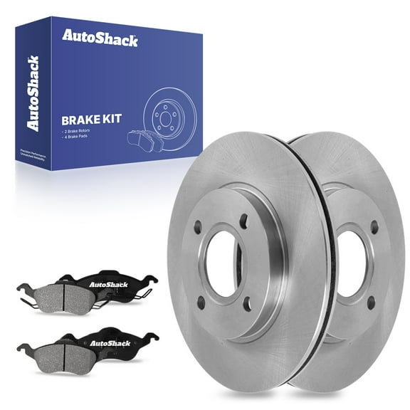 AutoShack Front Brake Rotors Ceramic Brake Pads | Replacement for 2000-2004 Ford Focus 2.0L 2.3L FWD | 6-PC Brake Kit