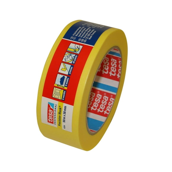 tesa Precision Mask Painters Tape (4334): 1-1/2 in. x 55 yds. (Yellow)