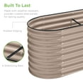 thumbnail image 6 of Best Choice Products 8x2x2ft Metal Raised Garden Bed, Oval Outdoor Planter Box w/ 4 Support Bars - Taupe, 6 of 8