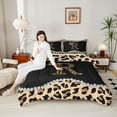 thumbnail image 4 of Castle Fairy Bow Letter Monogrammed R Twin Comforter Sets,Cheetah Print Bedding Set, 4 of 8