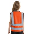 thumbnail image 2 of inhzoy Kids High Visibility Safety Vest Zipper Reflective Strips  Children Waistcoat A Orange 10-12, 2 of 7