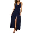 thumbnail image 2 of Vetsdori Party Maxi Dresses for Women Tank Solid Color Slip Dress Sleeveless Holiday Pleated Cocktail,Summer Juniors Dress Mujer, 2 of 5