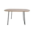 thumbnail image 4 of LeisureMod Square Coffee Table with Oak Wood Top and Powder-Coated Iron Base for Modern Home, Living Room Pemborke Collection in Natural Wood, 4 of 14