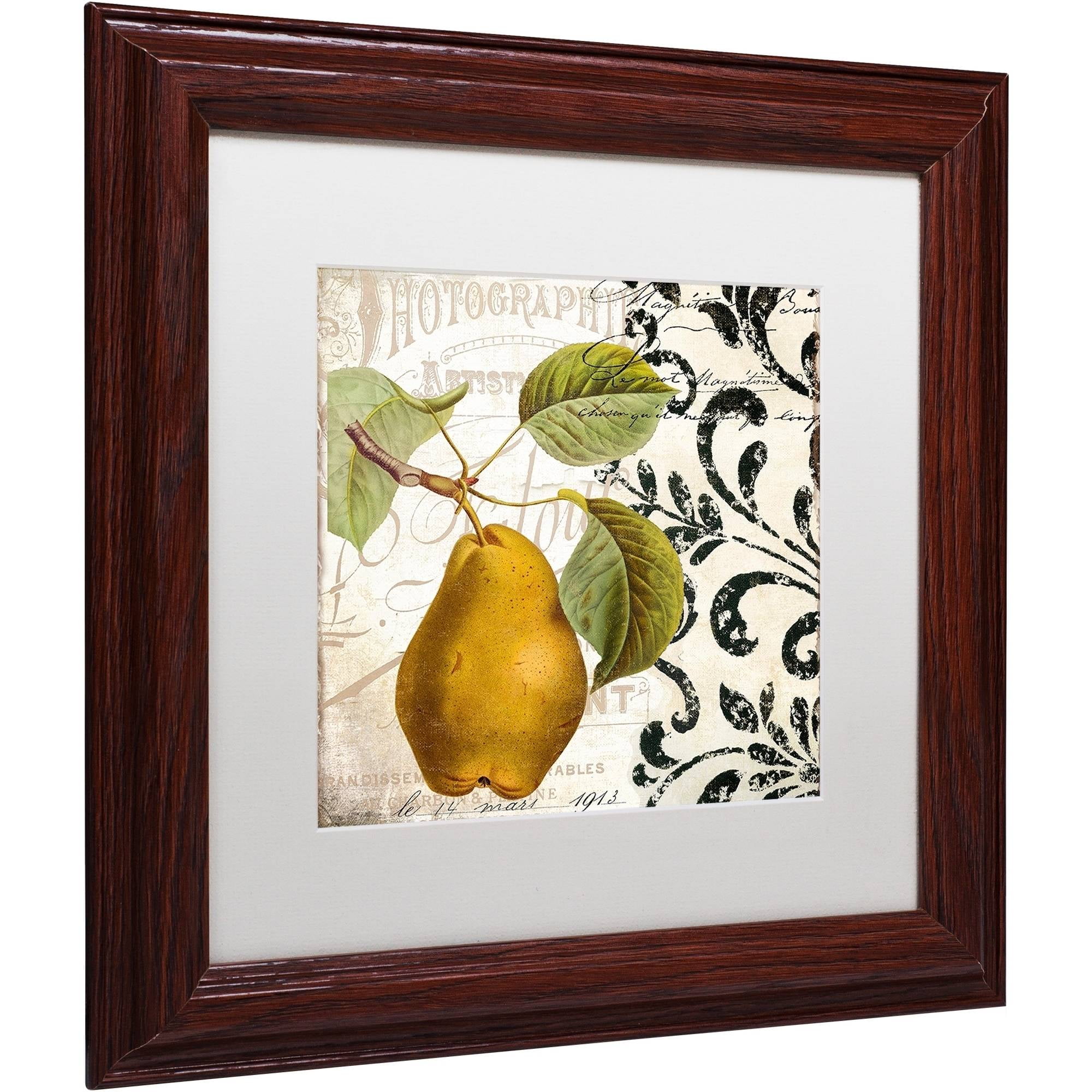 Trademark Fine Art "Les Fruits Jardin I" Canvas Art by Color Bakery White Matte, Wood Frame