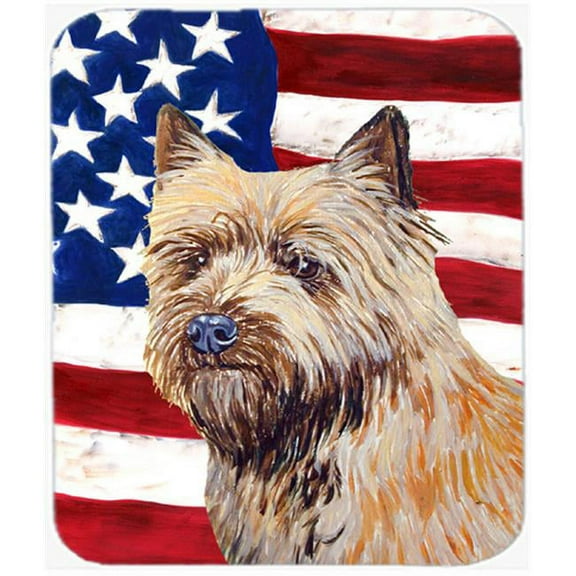 Carolines Treasures  Usa American Flag With Cairn Terrier Mouse Pad