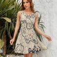 thumbnail image 7 of The Treasure Map Sleeveless Dress Women Summer Evening Dresses Ladies Sundress, 7 of 7