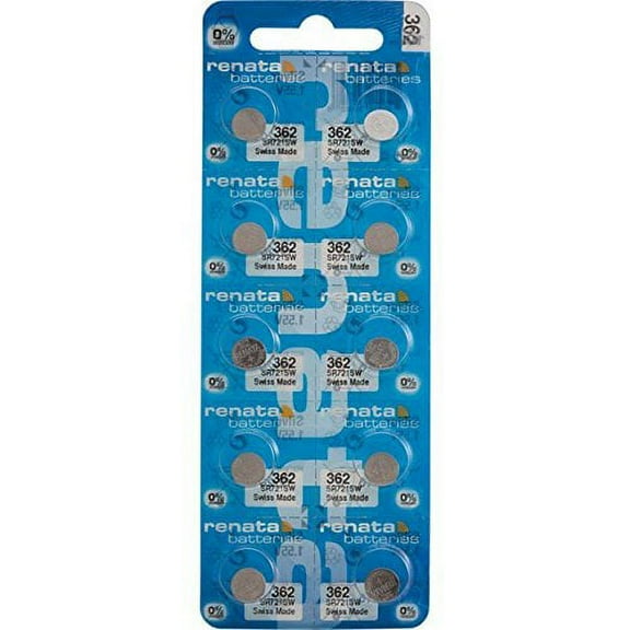 10 x Renata Swiss 362 Watch Batteries, 0% MERCURY equivilate SR721SW