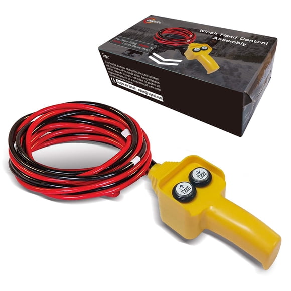 RUGCEL WINCH Winch Hand Control Assembly for Rated Pulling 1500lbs to 5000lbs 12V Electric Winch, Winch Hand-held Control Replacement (Yell