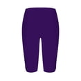 thumbnail image 5 of nochalofo Purple Pants for Women, Capri Leggings for Women Knee Length Capri Leggings Summer Cropped Pants Casual Solid Comfy Capris, 5 of 5