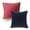 Red & Navy, variant on Decorative Throw Pillow Set, Linen Trimmed Farmhouse & Soft Corduroy Striped Velvet Series Bundle, for Sofa Couch Bedroom, Off White, 18" x 18"