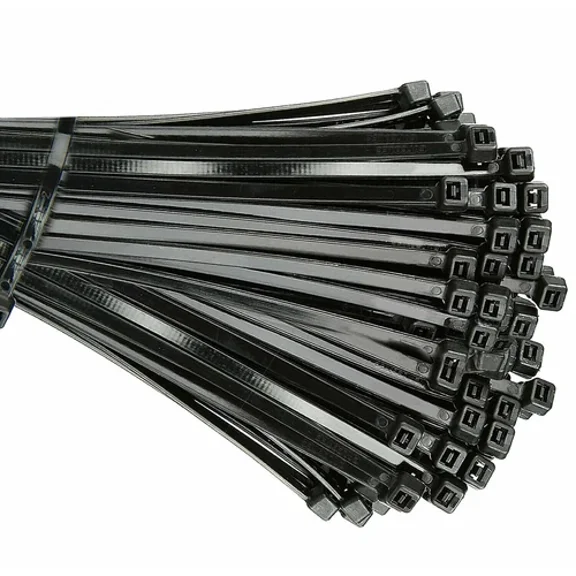 100 Cable Zip Ties 8 Inch Long Cable Ties Heavy Duty Nylon Cord Black 50Lb Test